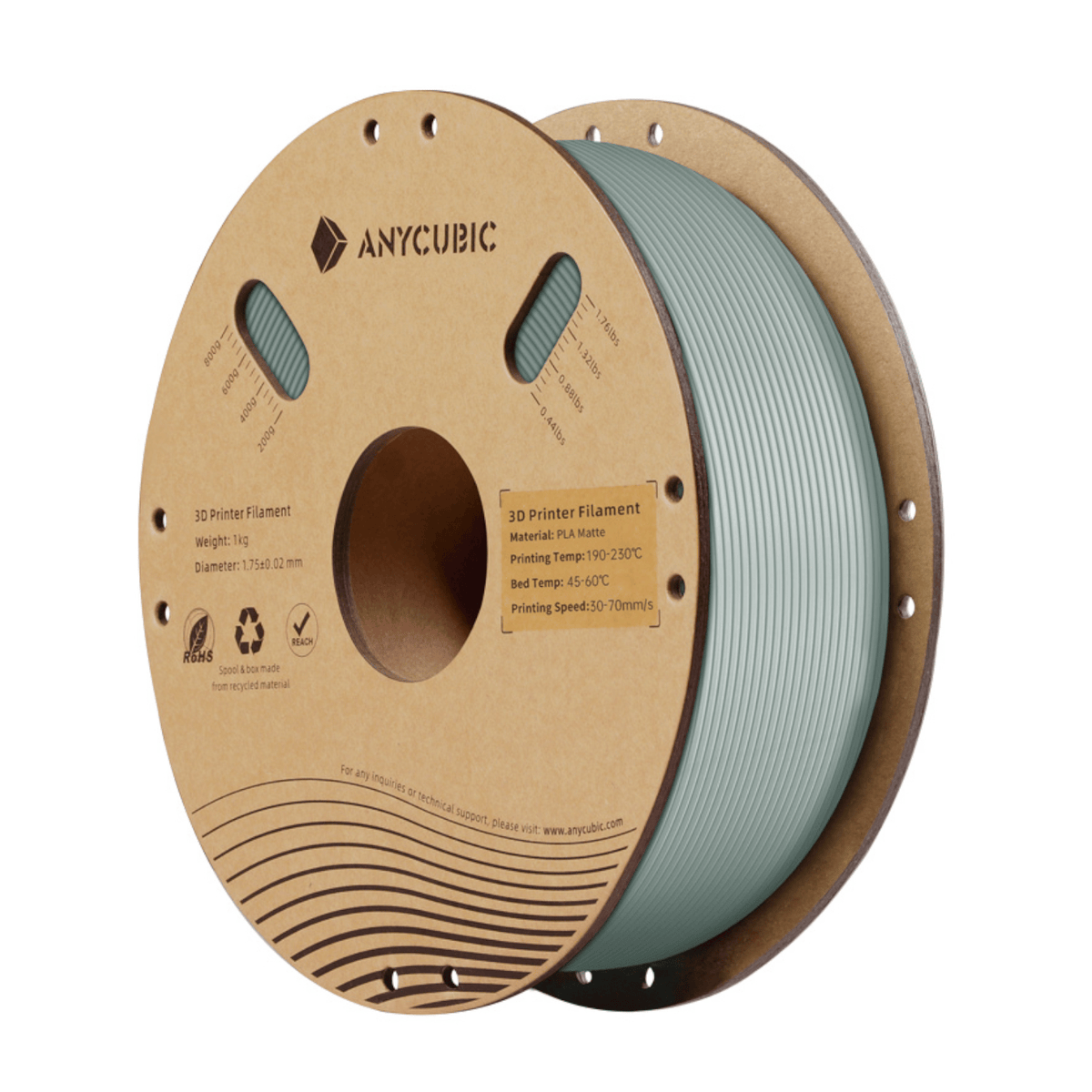 Anycubic Pla Matte Filament 1KG Nardo Grey