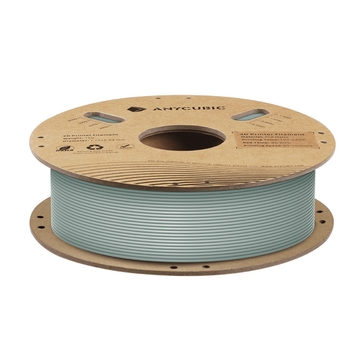 Anycubic Pla Matte Filament 1KG Nardo Grey image 2