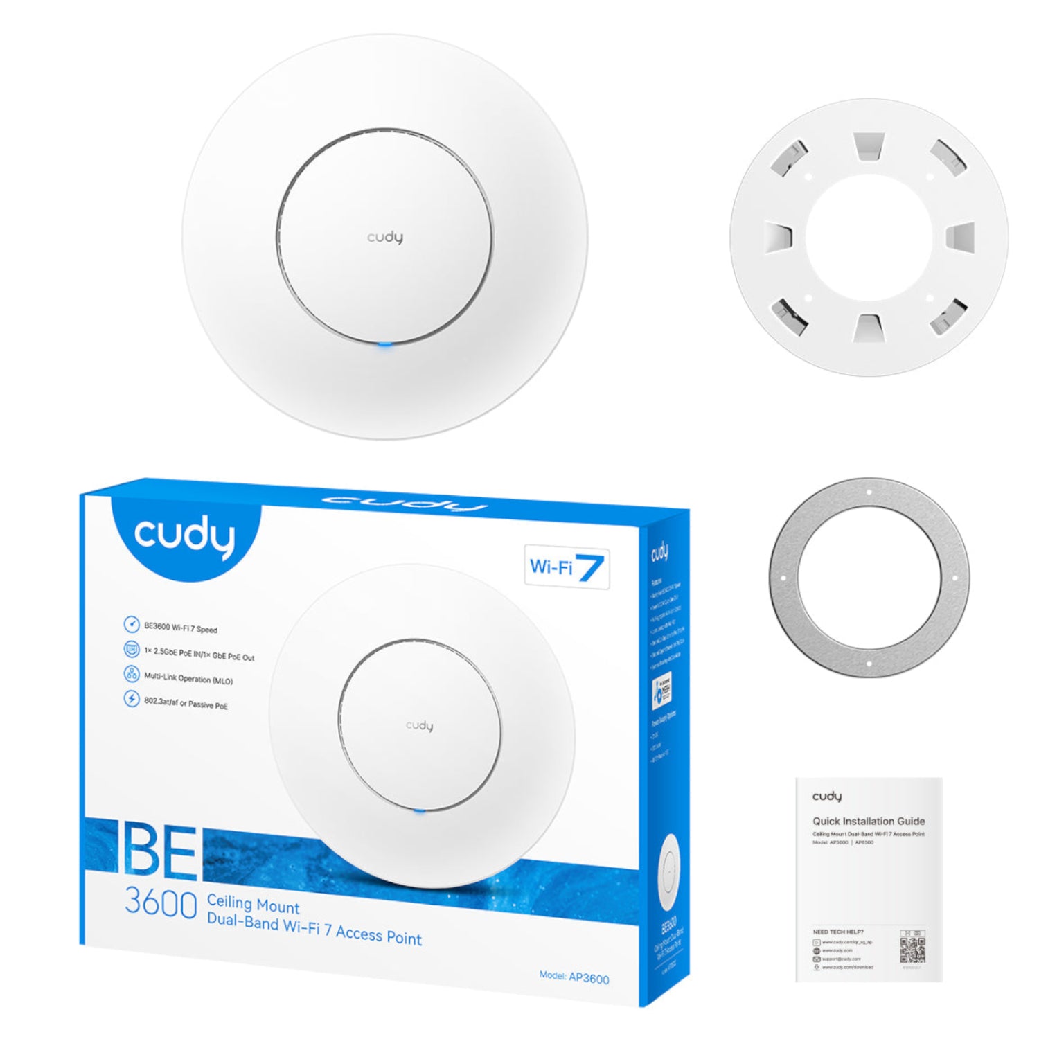 Cudy BE3600 2.5G Dual Band WIFI7 Ceiling Access Point image 5