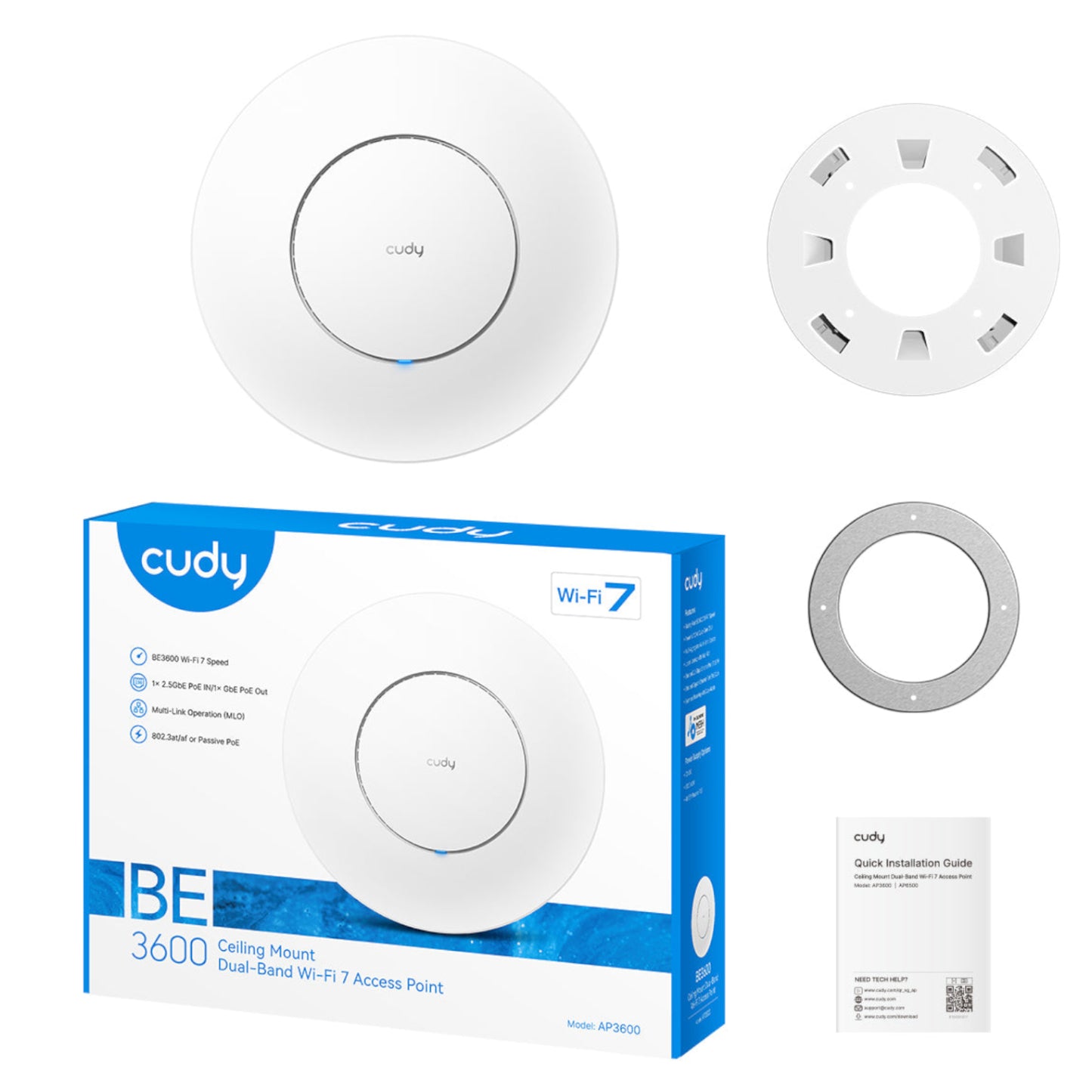 Cudy BE3600 2.5G Dual Band WIFI7 Ceiling Access Point image 5