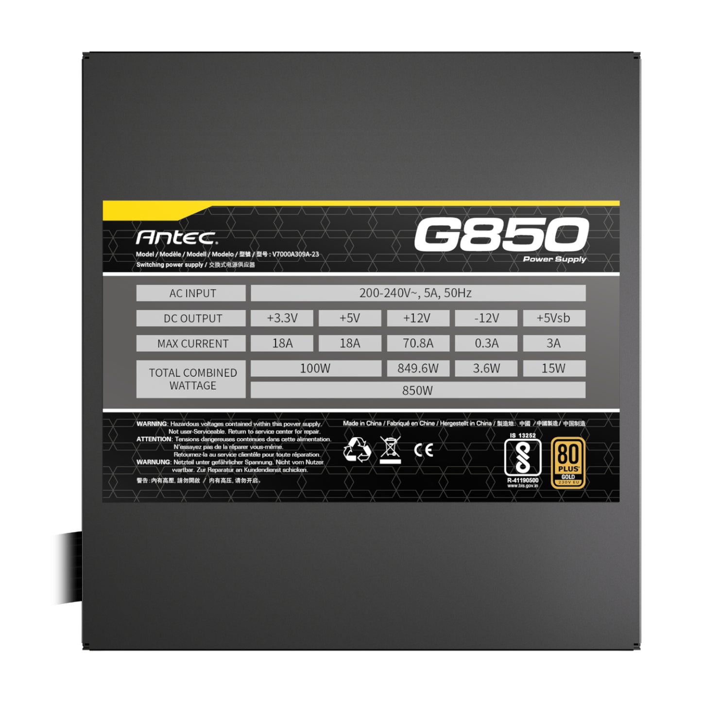 Antec 850W 80 Plus Gold Semi-Modular Power Supply image 6