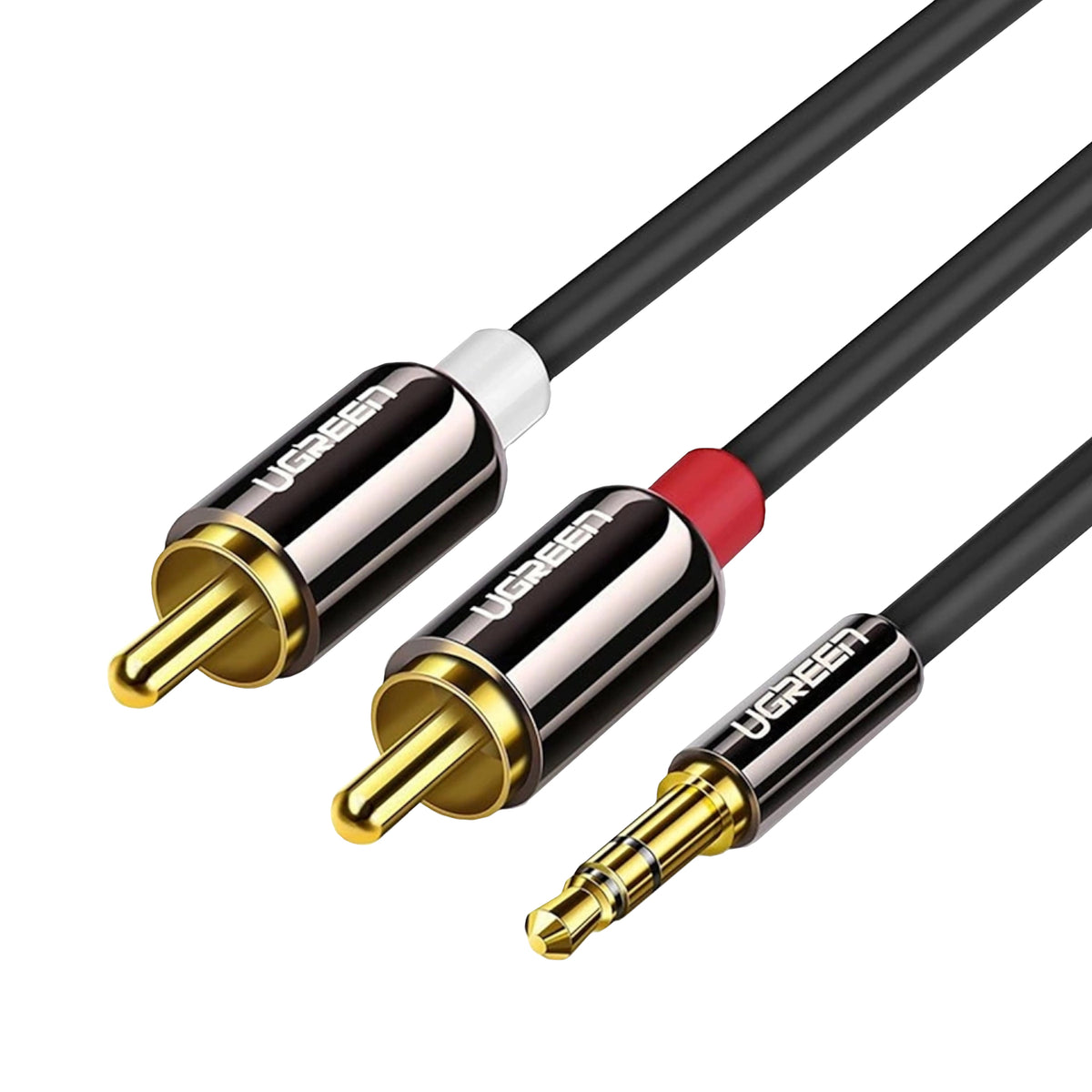 Ugreen AV116 Rca To Aux 3.5MM Audio Cable 1M Black