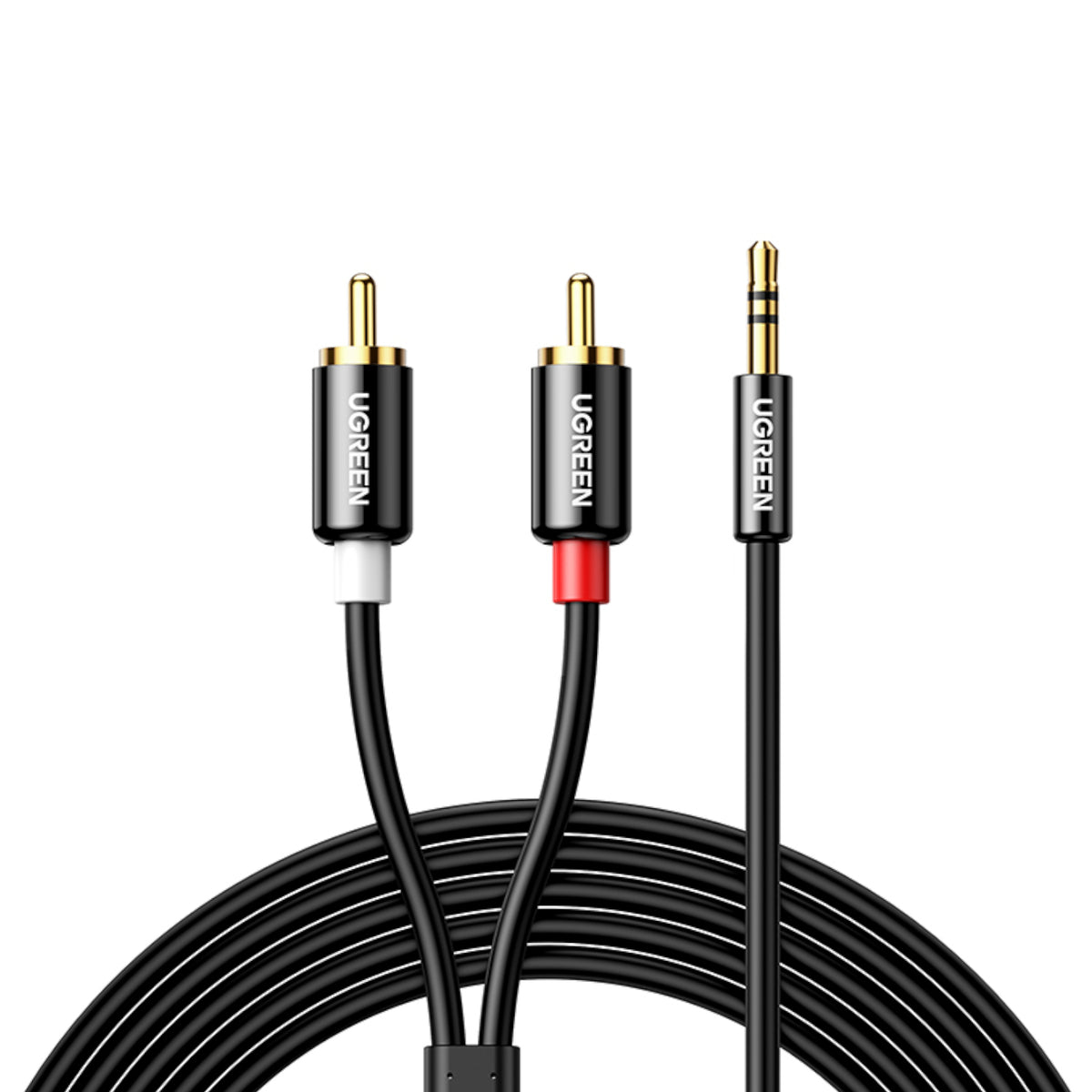 Ugreen AV116 Rca To Aux 3.5MM Audio Cable 1M Black image 2