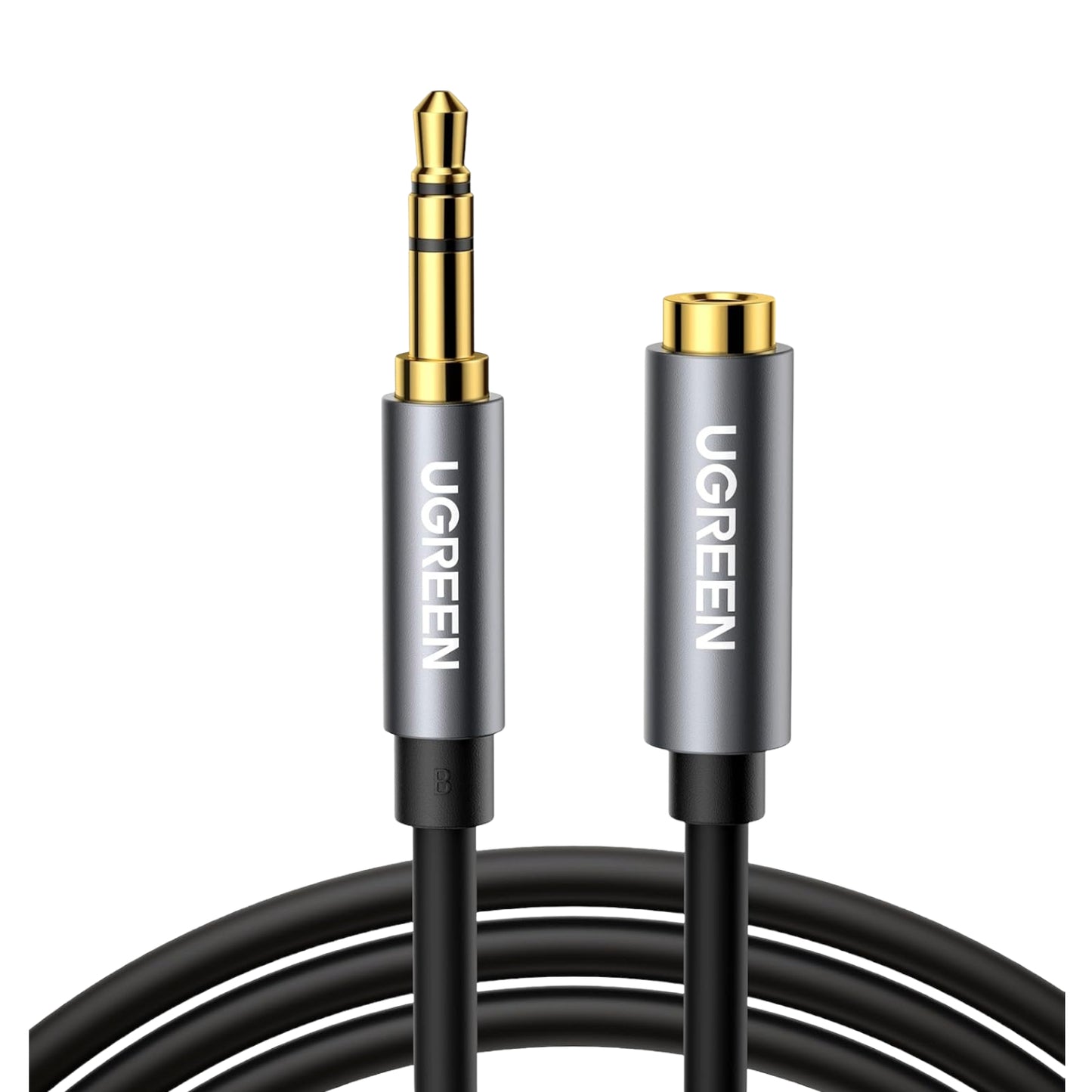 Ugreen AV118 3.5MM Aux Extension Cable 1M – Male To Female –(black)