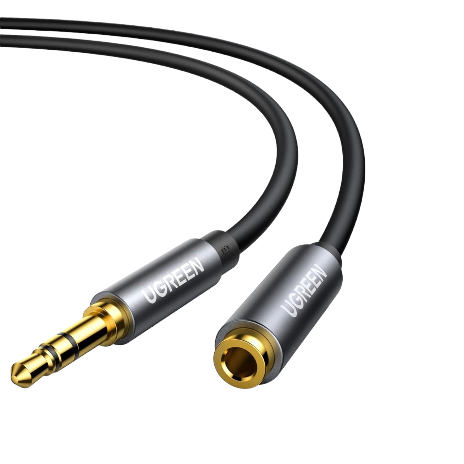 Ugreen AV118 3.5MM Aux Extension Cable 1M – Male To Female –(black) image 2