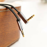 Ugreen AV119 Right-Angled 3.5MM Flat Aux Cable 1.5M Black/Silver image 5