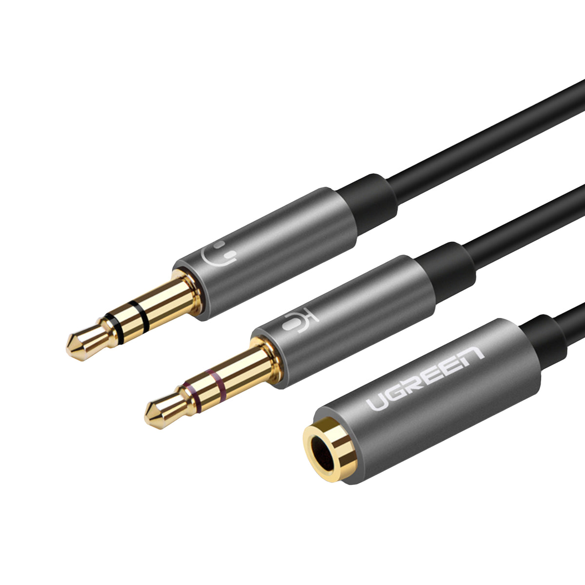 Ugreen UV140 Aux 3.5MM Audio Splitter Cable Black/Grey