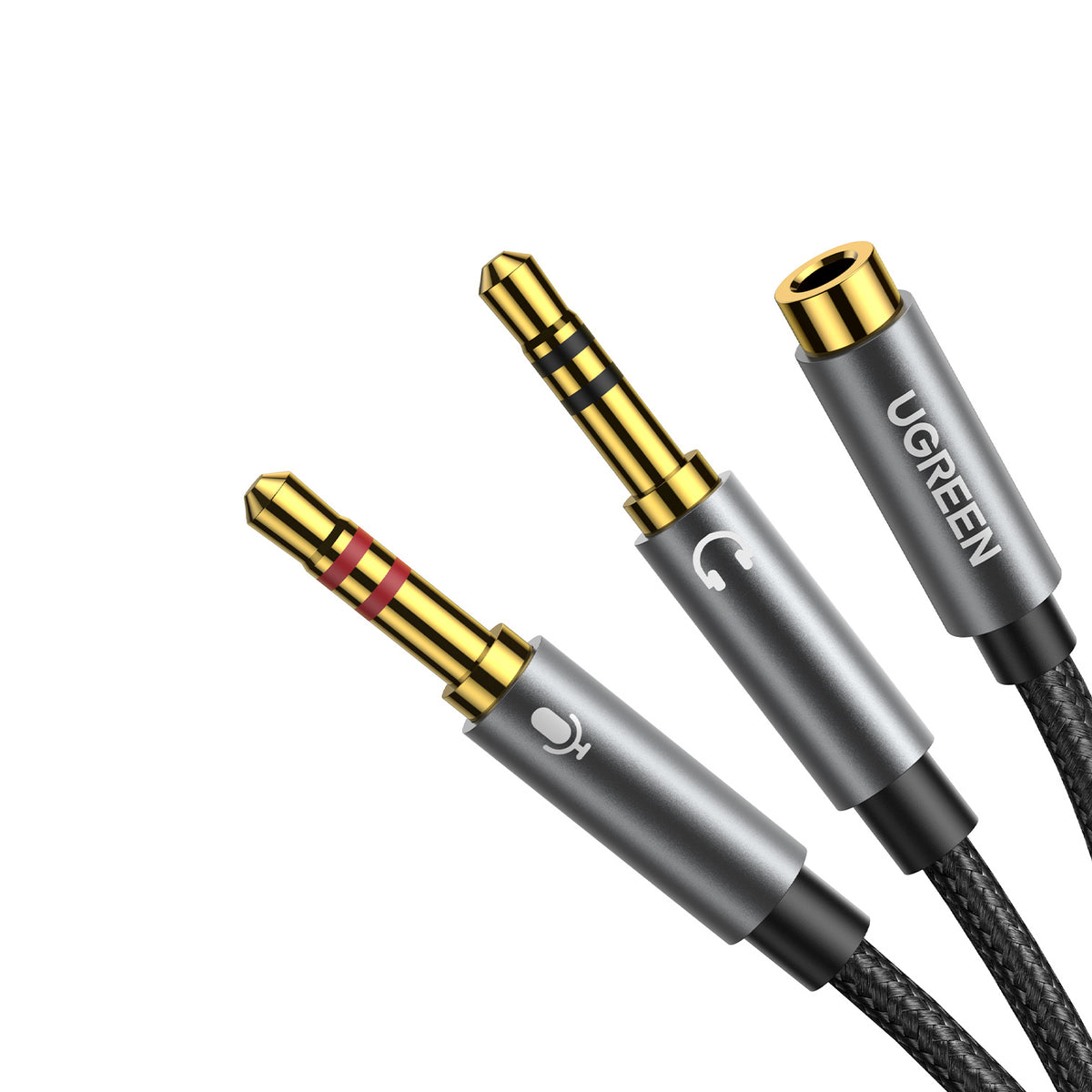 Ugreen UV140 Aux 3.5MM Audio Splitter Cable Black/Grey image 2
