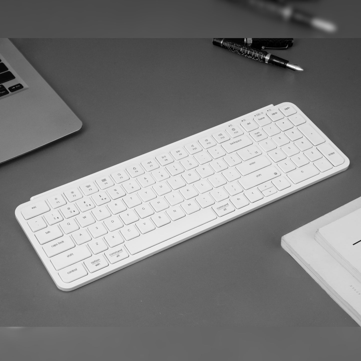 Keychron B2 Pro Ultra-Slim 96% Wireless Keyboard Ivory White image 4