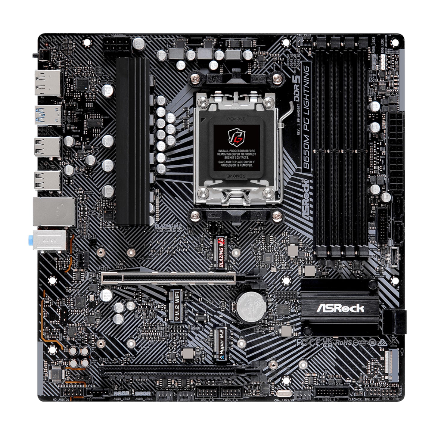 Asrock AMD AM5 Micro ATX Motherboard image 2