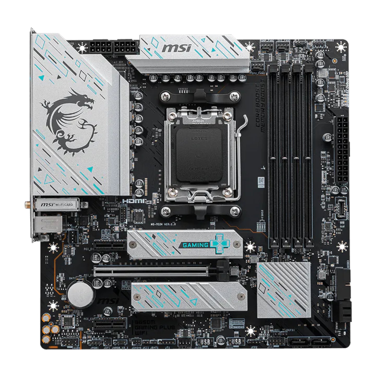Msi B650M Gaming Plus WIFI AM5 M-ATX Gaming Motherboard image 2