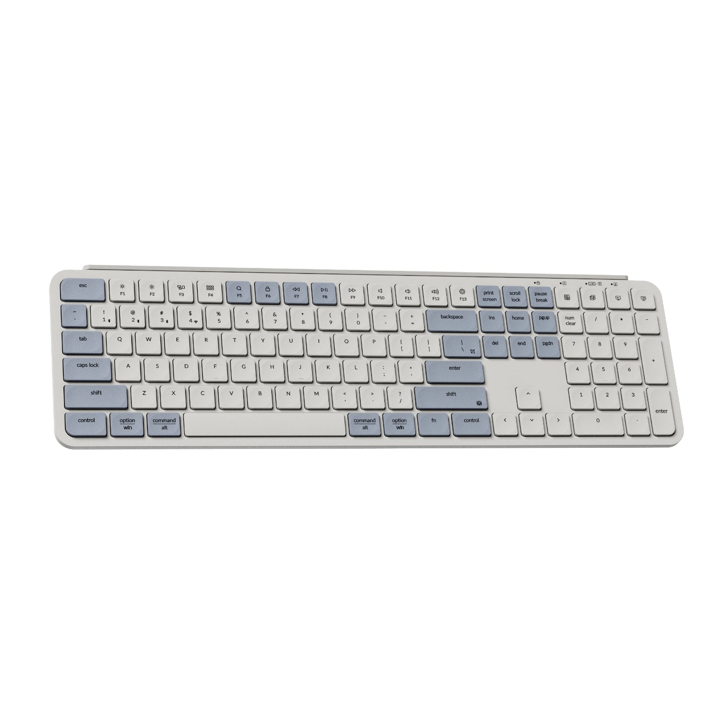 Keychron B6 Pro Ultra-Slim 100% Wireless Keyboard Retro Blue image 2