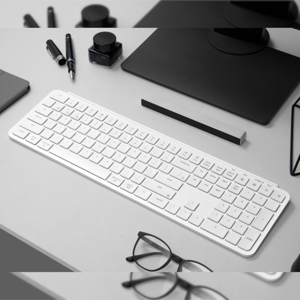 Keychron B6 Pro Ultra-Slim 100% Wireless Keyboard – Ivory White image 4