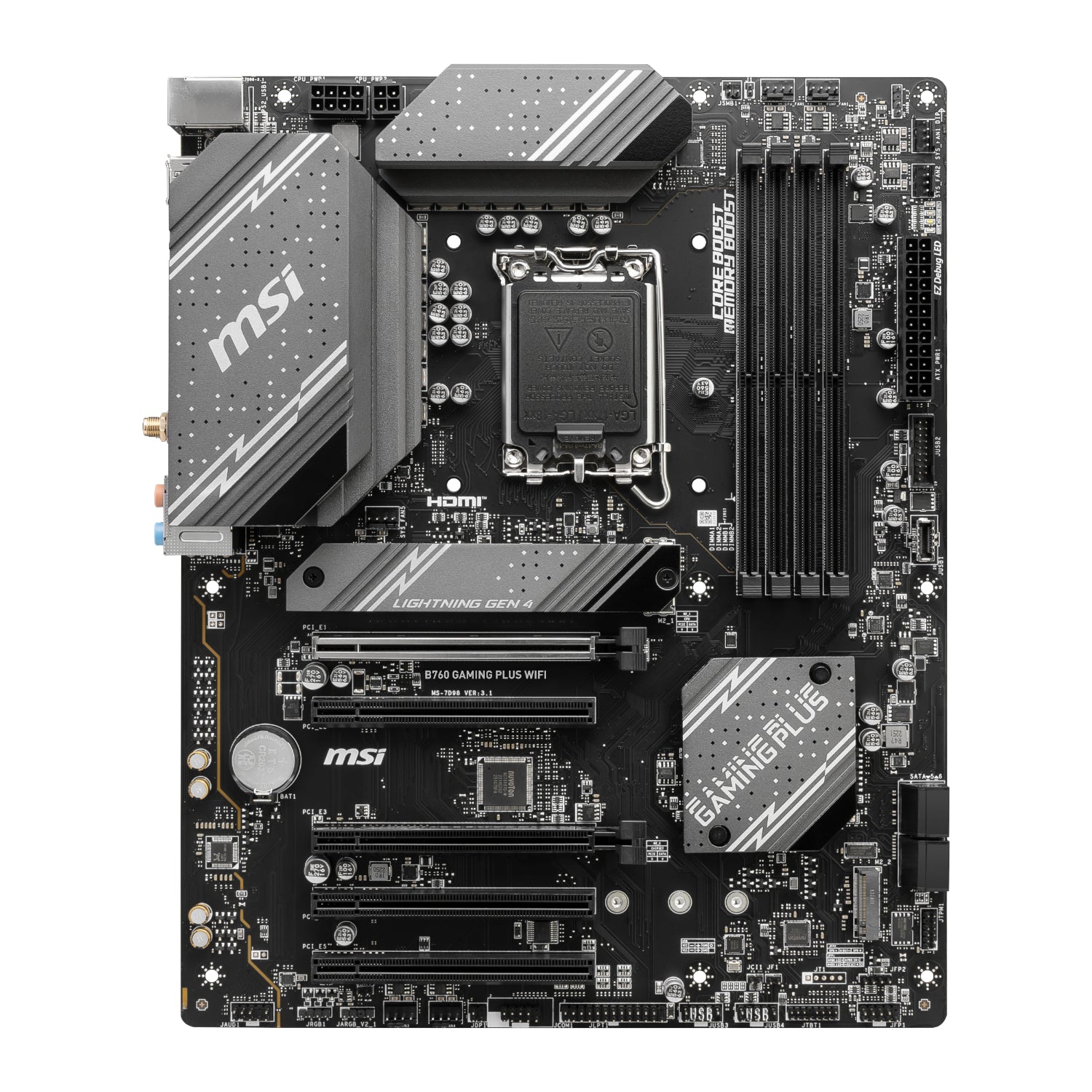 Msi B760 Gaming Plus WIFI DDR5 LGA1700 ATX Motherboard image 2