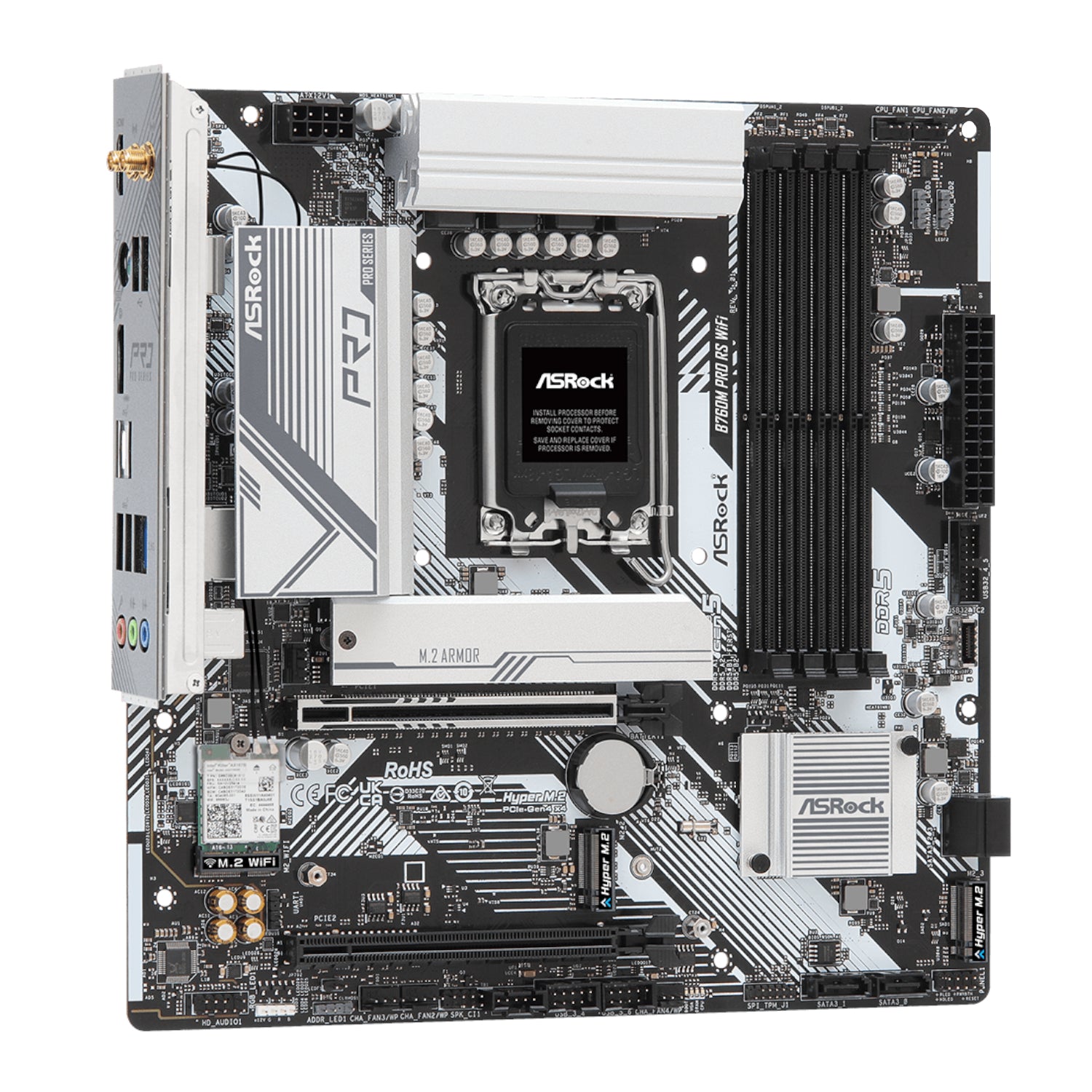 Asrock B760M Pro RS WIFI INTEL Lga 1700 MATX Gaming Motherboard image 3