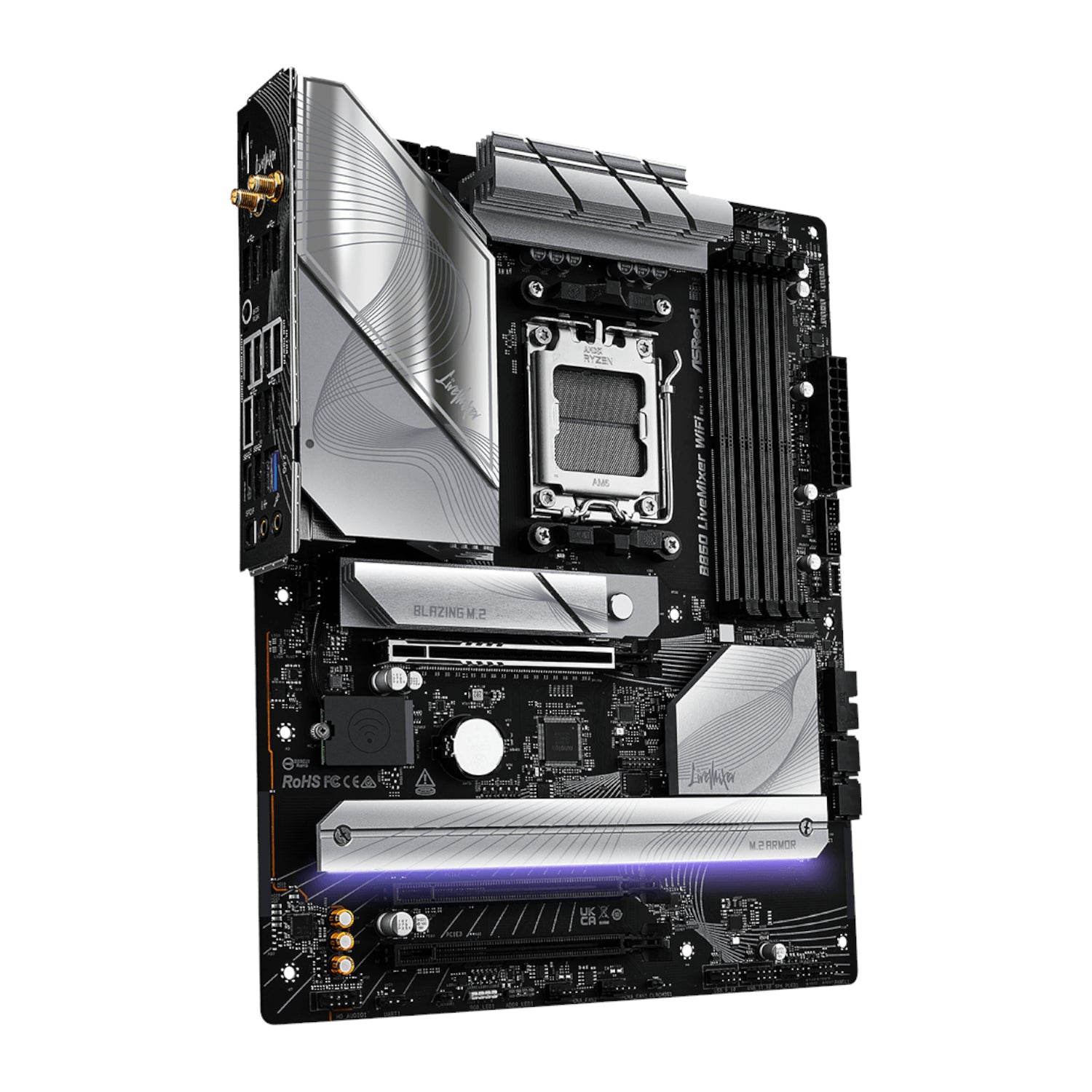 Asrock B850 Livemixer WIFI AM5 ATX Gaming Motherboard image 3