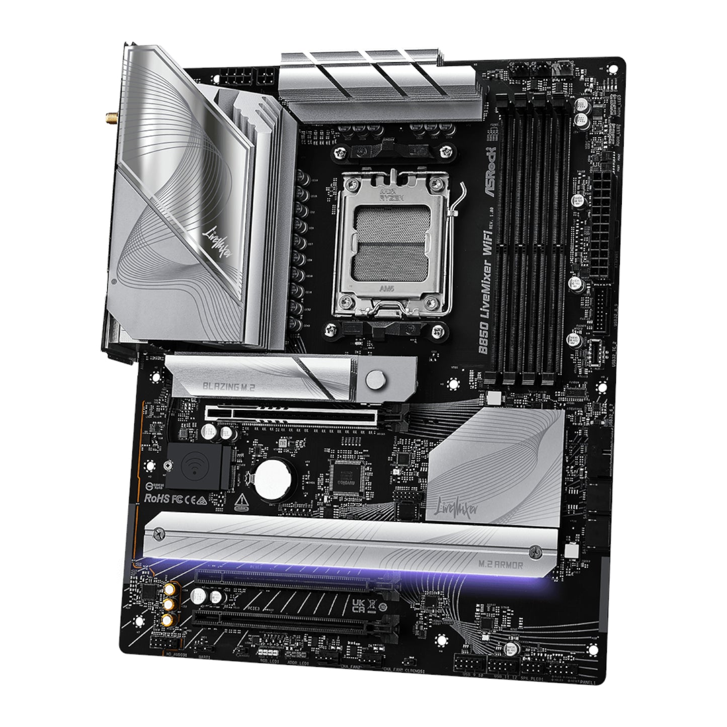 Asrock B850 Livemixer WIFI AM5 ATX Gaming Motherboard image 4