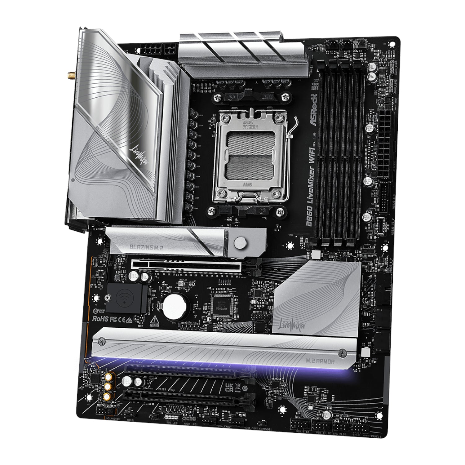 Asrock B850 Livemixer WIFI AM5 ATX Gaming Motherboard image 4