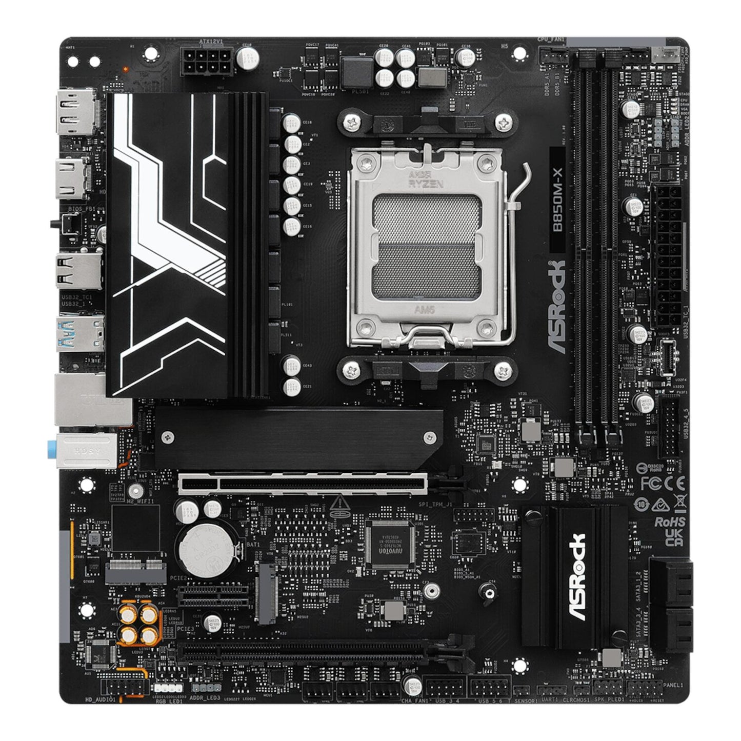 Asrock B850M-X WIFI AM5 Micro ATX Motherboard (DDR5, PCIE 5.0, WI-FI 6E) image 4