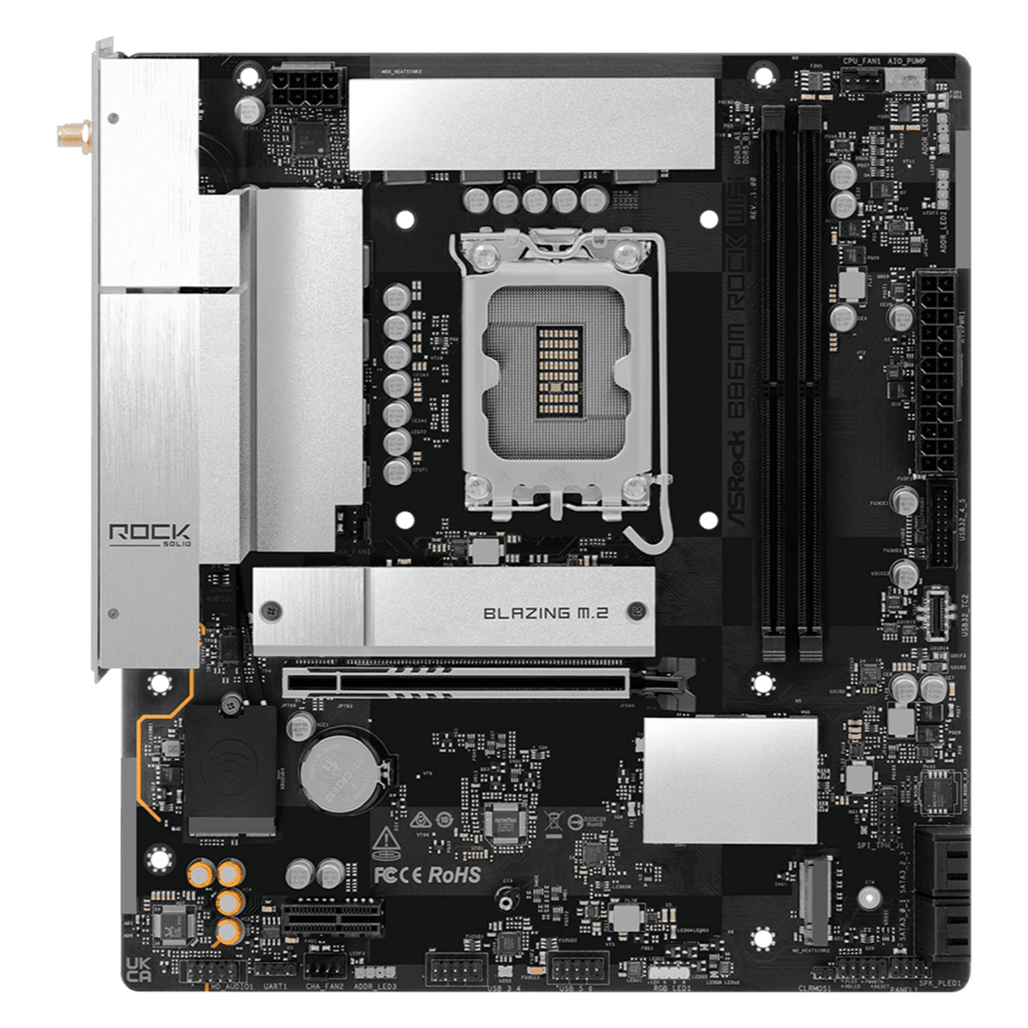 Asrock INTEL LGA1851 MATX Gaming Motherboard image 2