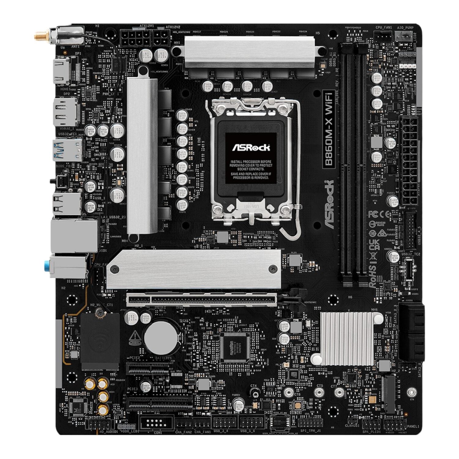 Asrock B860M-X Micro ATX DDR5 Motherboard (PCIE 5 And WI-FI 6E) image 2