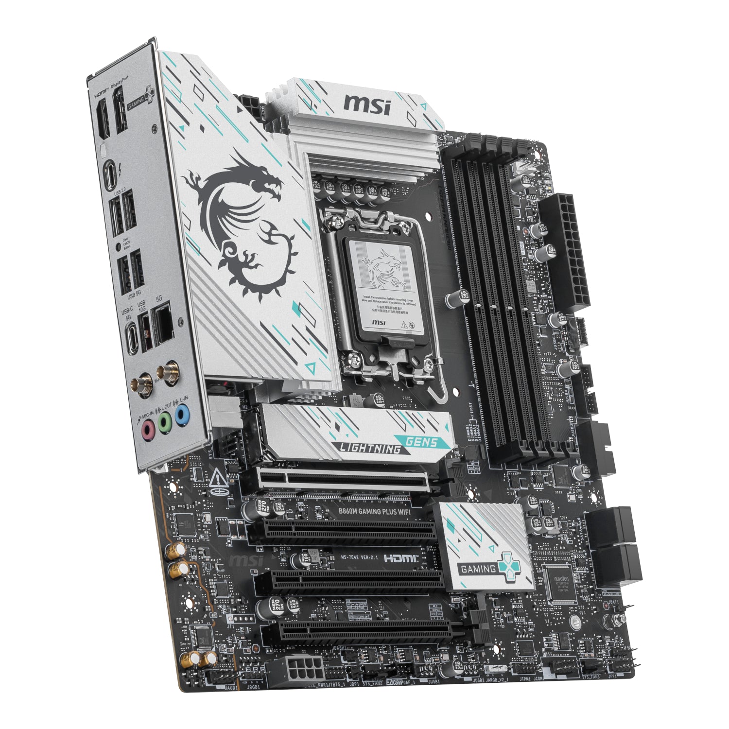 Msi B860M Gaming Plus WIFI INTEL LGA1851 DDR5 M-ATX Motherboard image 3