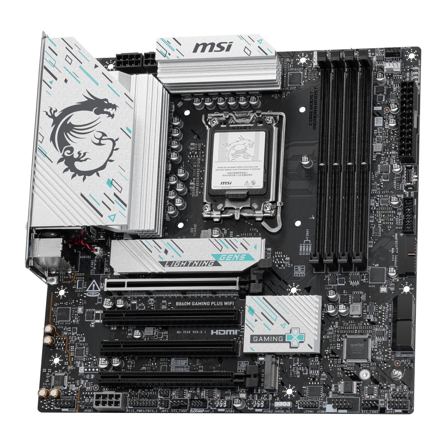 Msi B860M Gaming Plus WIFI INTEL LGA1851 DDR5 M-ATX Motherboard image 4