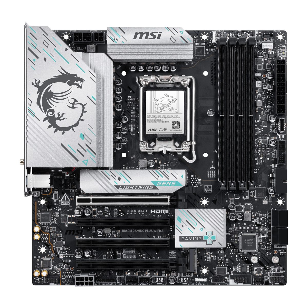Msi B860M Gaming Plus WIFI6E LGA1851 M-ATX Gaming Motherboard image 2
