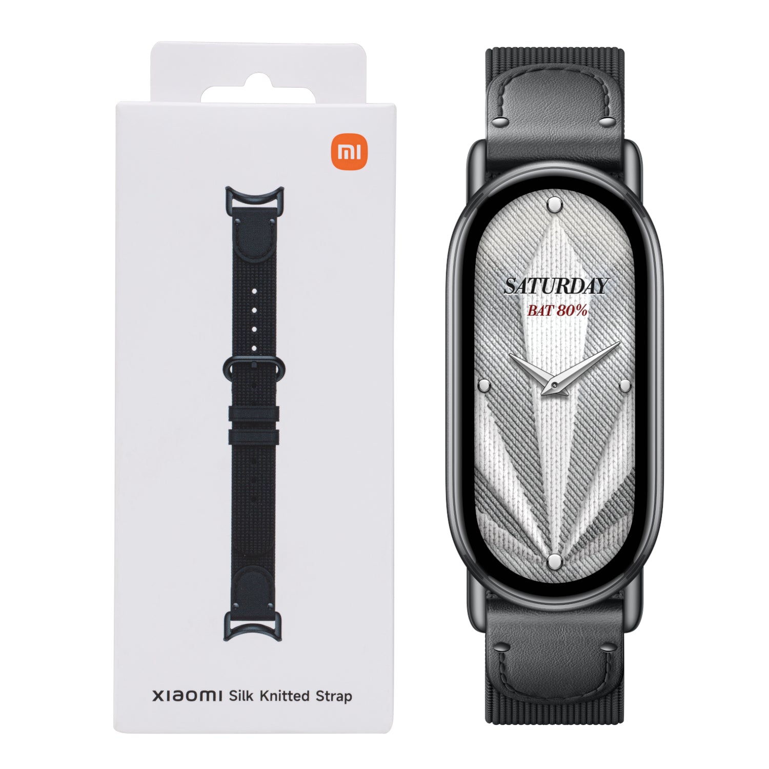 Xiaomi Smart Band 10 Knitted Silk Strap Ebony Black