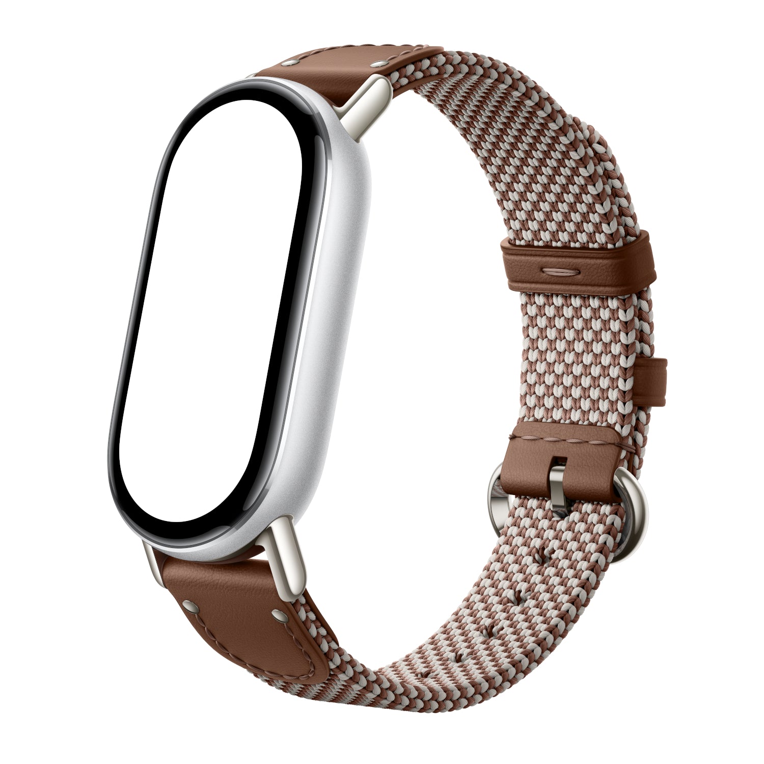 Xiaomi Smart Band 10 Knitted Silk Strap Feather Brown image 2