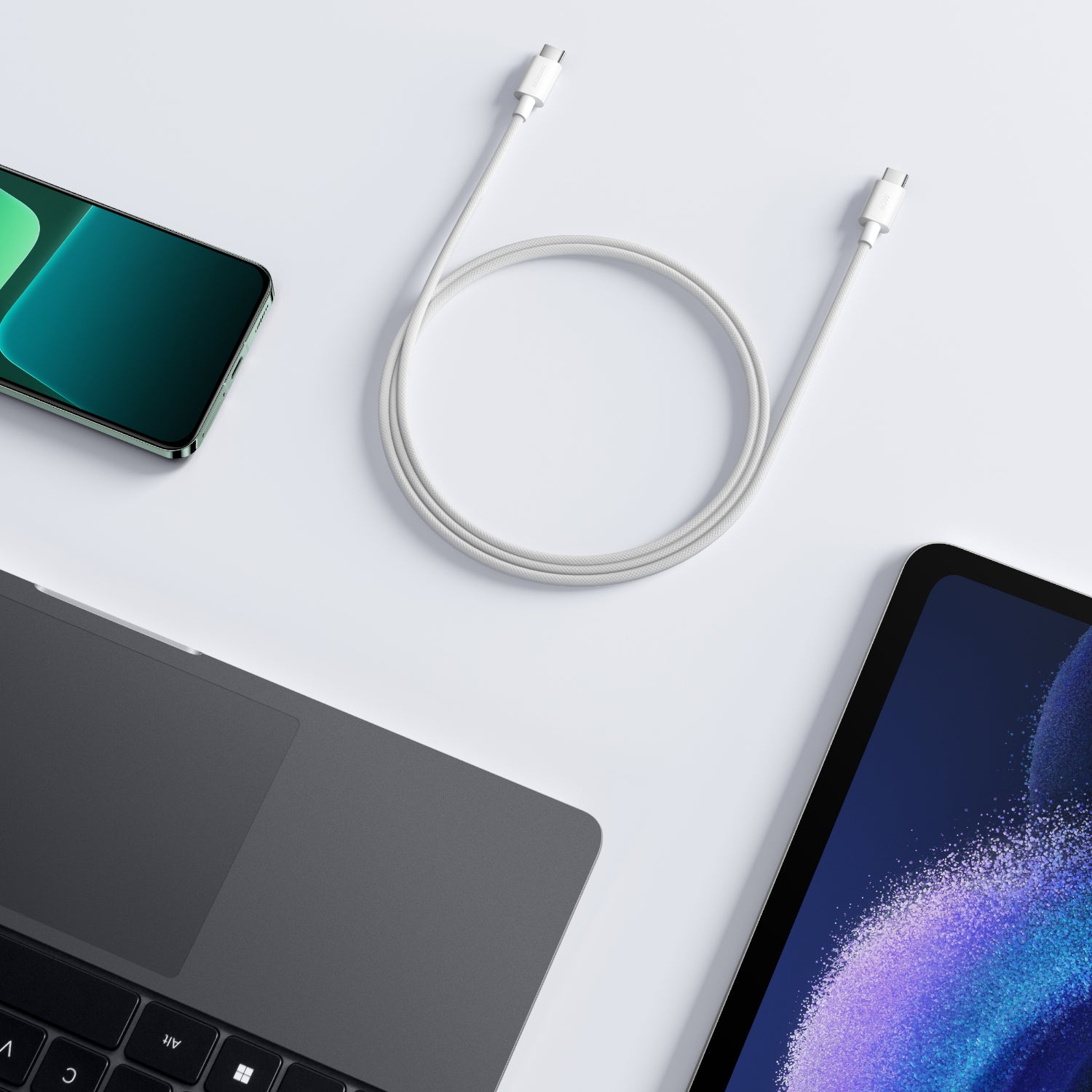 Xiaomi 3A Braided USB Type-C To USB Type-C Cable 1M White image 6