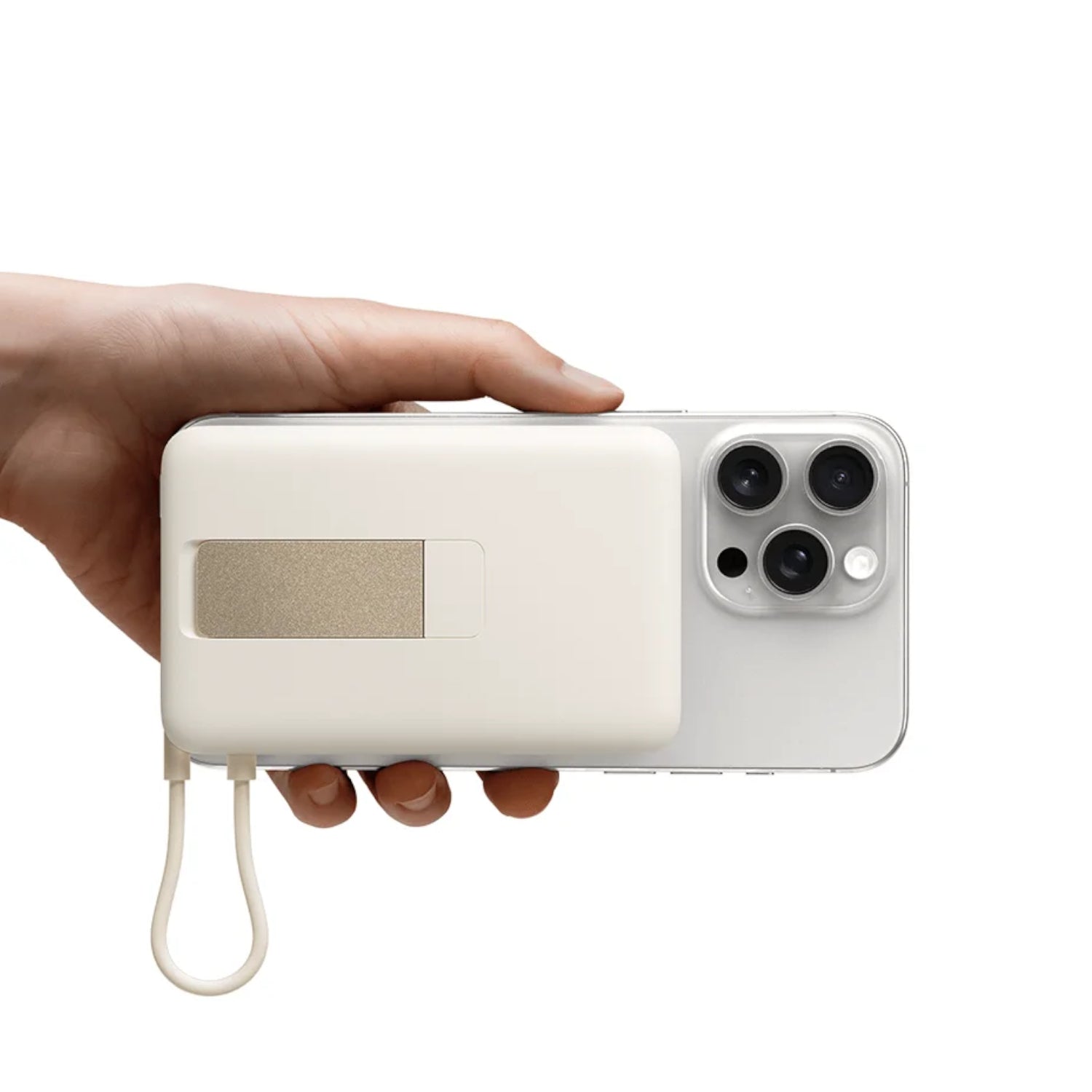 Xiaomi Magnetic Power Bank 10000MAH With Built-In Stand Beige image 3