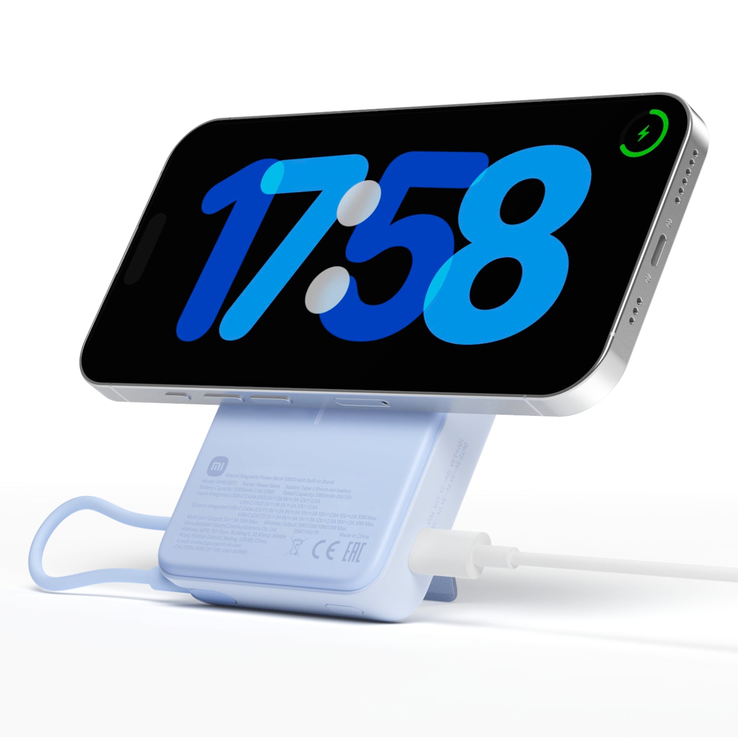 Xiaomi Magnetic Power Bank 10000MAH With Built-In Stand Blue image 3