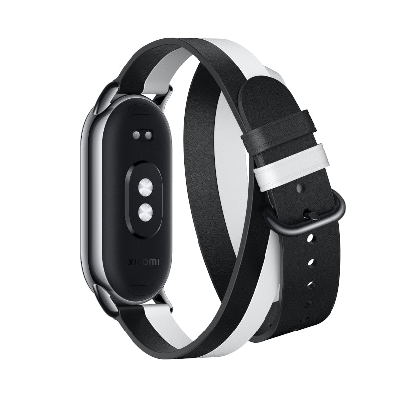 Xiaomi Smart Band 8 Double Wrap Strap Black And White image 3