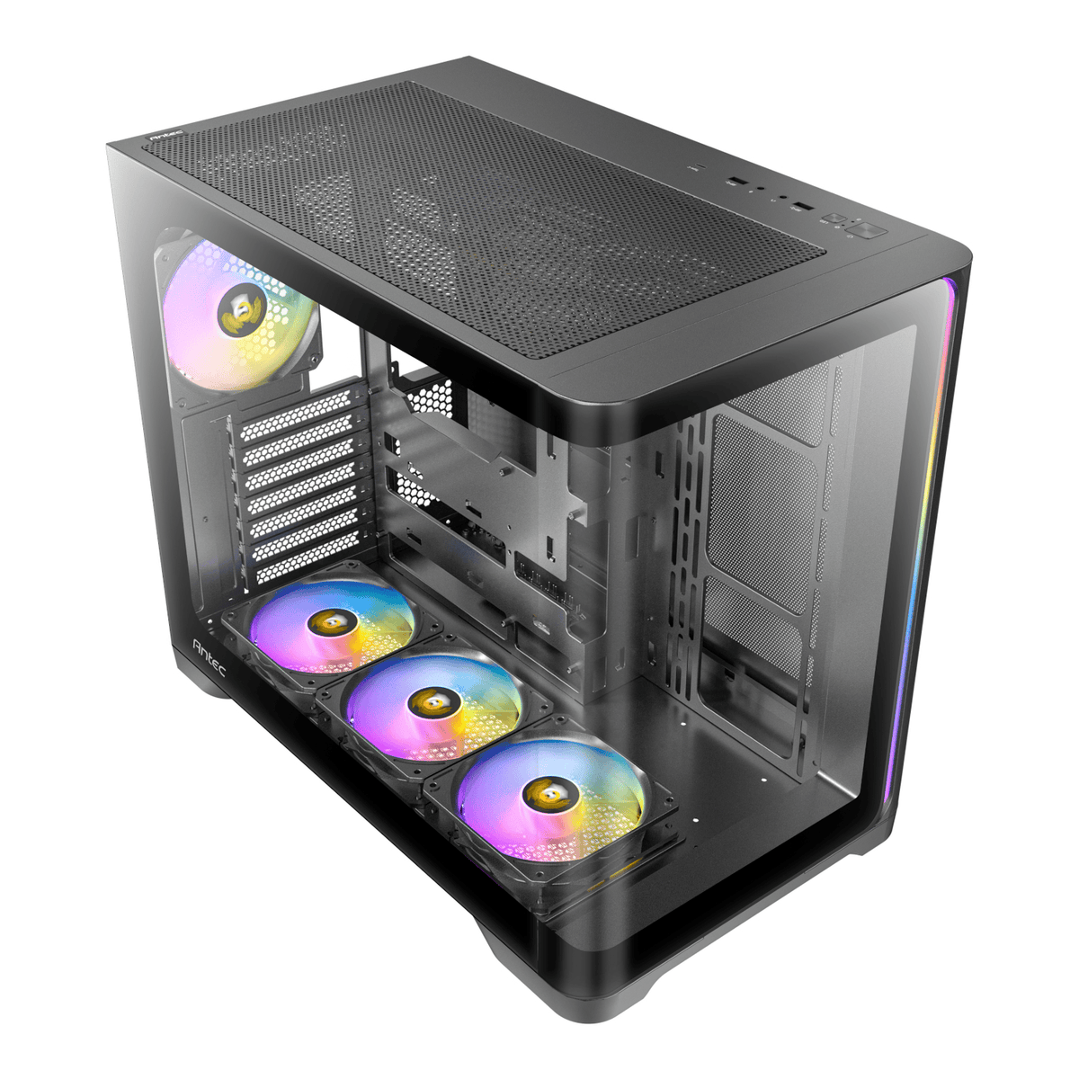 Antec C5 Curved ARGB ATX | Micro-Atx | ITX ARGB Dual Chamber Mid-Tower Gaming Chassis Black image 4