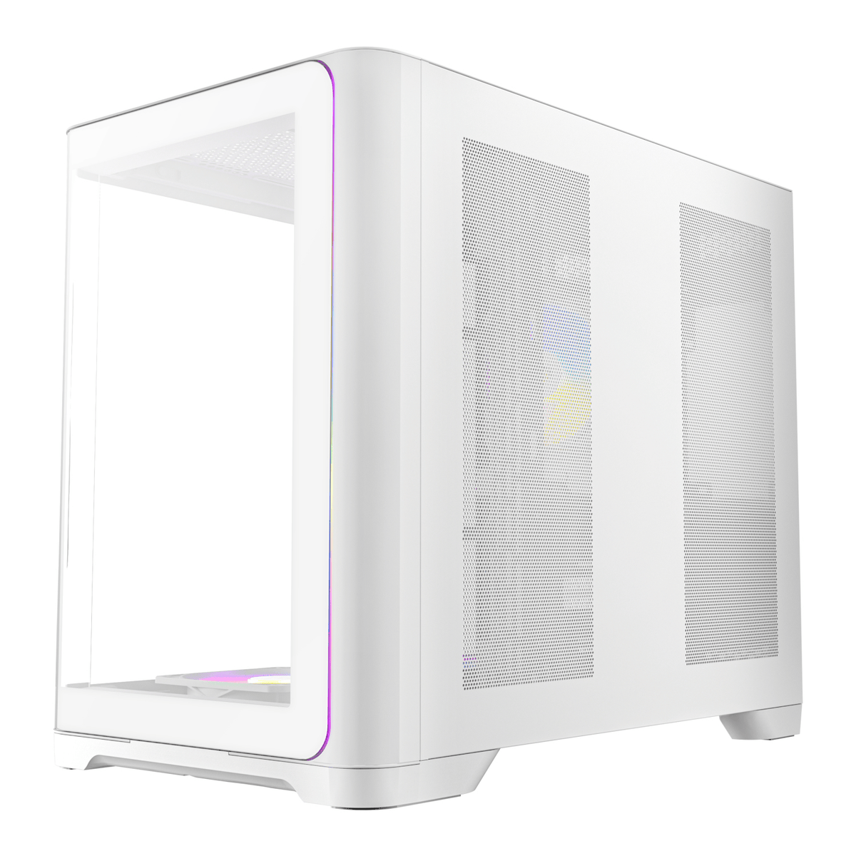 Antec C5 Curved ARGB ATX | Micro-Atx | ITX ARGB Dual Chamber Mid-Tower Gaming Chassis White image 3
