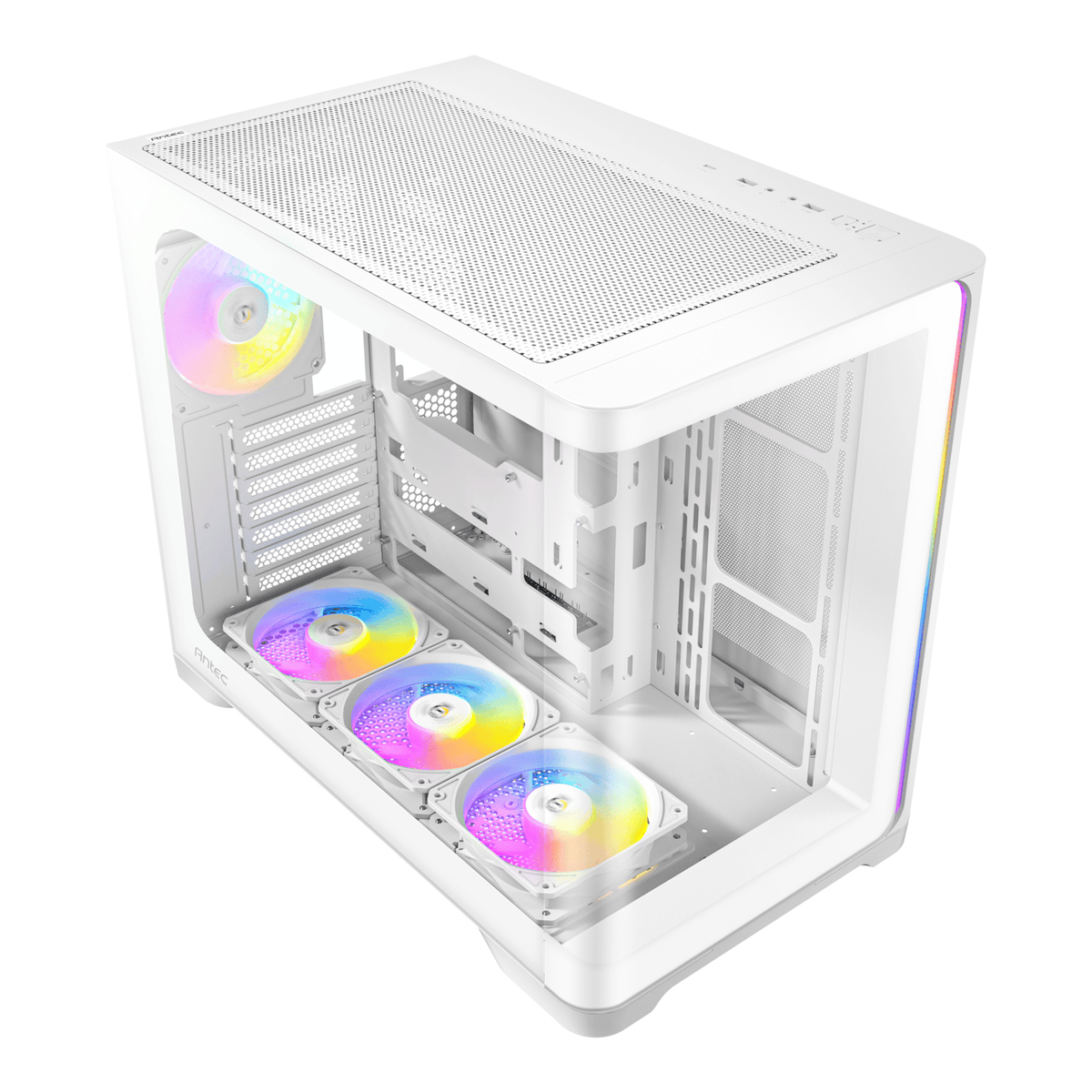 Antec C5 Curved ARGB ATX | Micro-Atx | ITX ARGB Dual Chamber Mid-Tower Gaming Chassis White image 4