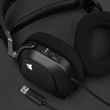 Corsair HS80 RGB USB Wired Over-Ear Gaming Headset — Carbon Black image 6