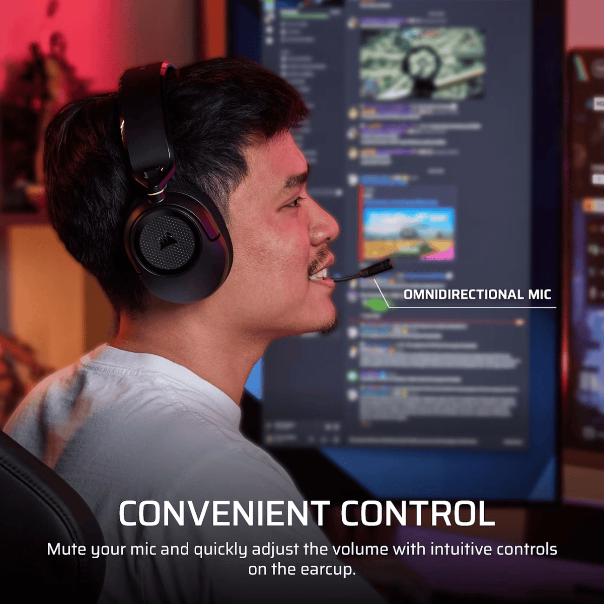 Corsair HS35 V3 Wired Gaming Headset Carbon image 6