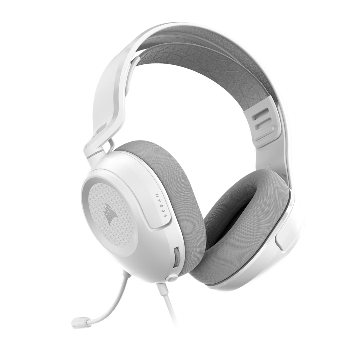 Corsair HS35 V3 Wired Gaming Headset White image 2