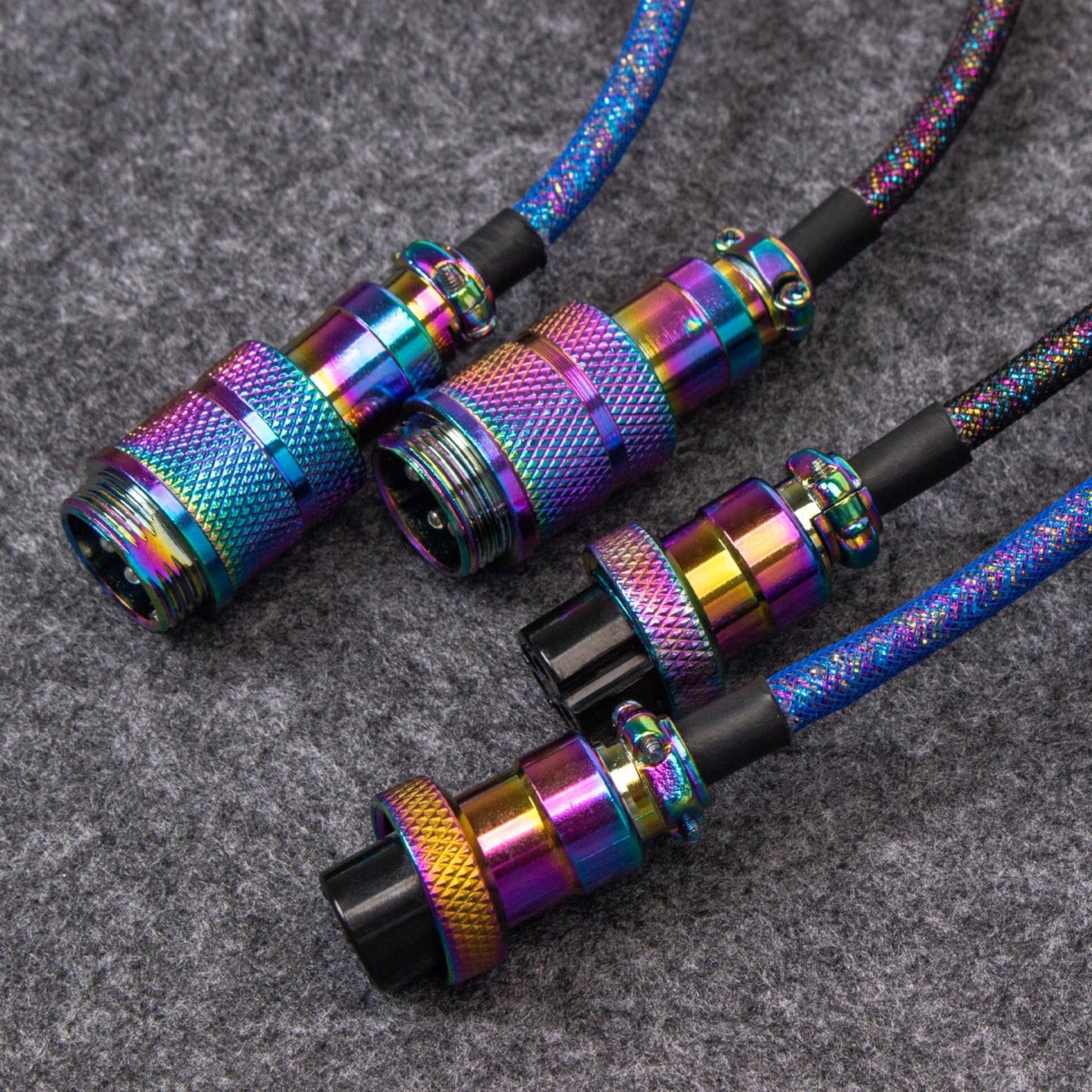 Keychron Premium Coiled Aviator USB Cable | Type-C + Usb-A Adapter | Detachable Aviator Connector | 108 Cm image 4