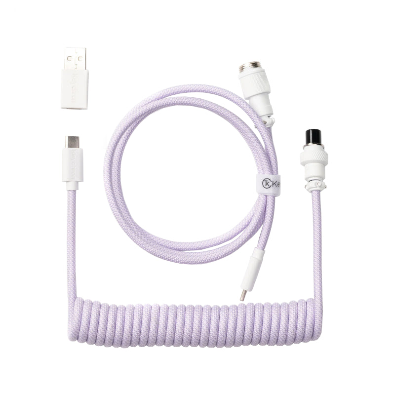 Keychron Coiled Aviator Cable Light Purple/Straight image 2