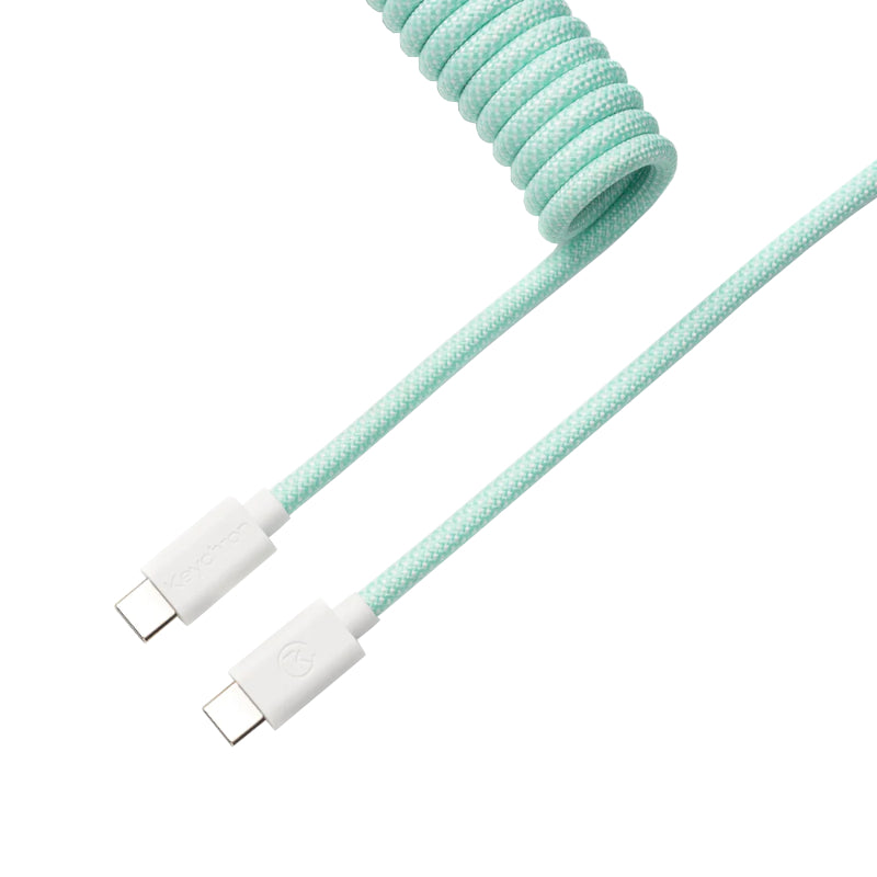 Keychron Coiled Aviator Cable Mint/Straight