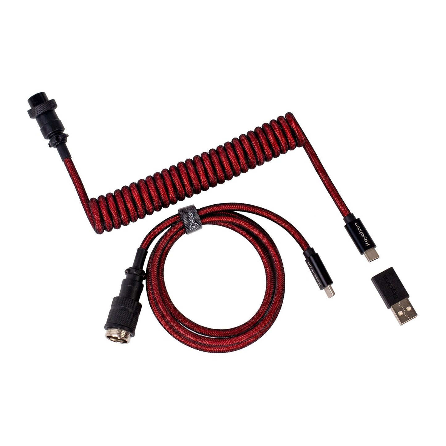 Keychron Coiled Aviator Cable Red