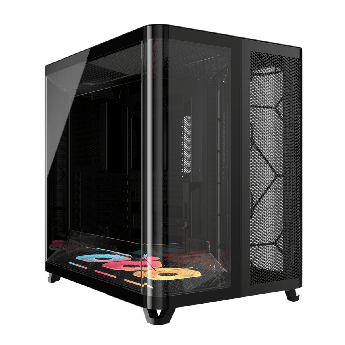 Corsair Air 5400 Lx-R RGB Icue Link Triple Chamber Mid-Tower PC Case Black
