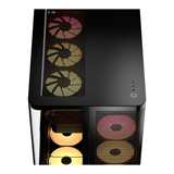 Corsair Air 5400 Lx-R RGB Icue Link Triple Chamber Mid-Tower PC Case Black image 5