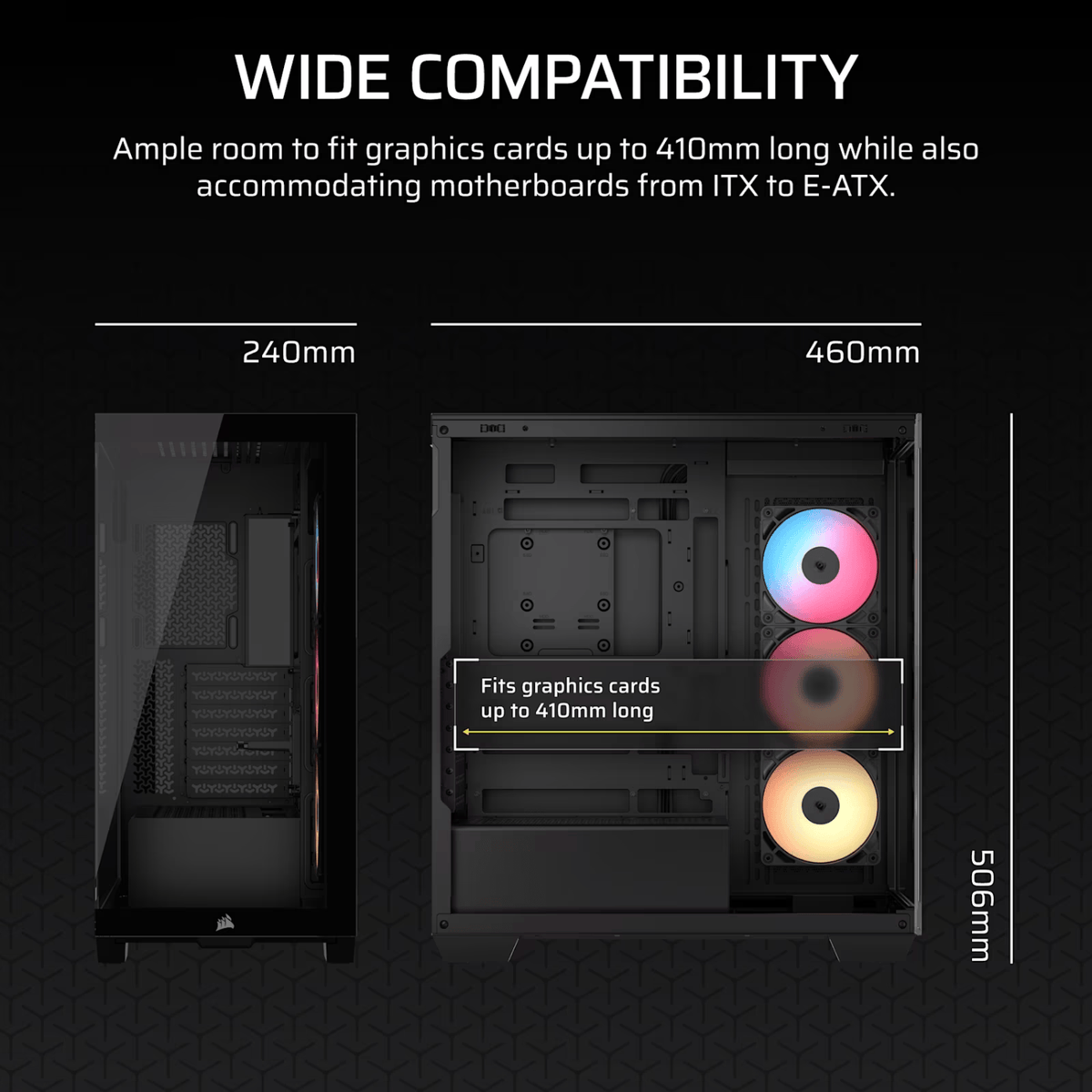 Corsair 3500X Rs-R ARGB Mid-Tower PC Case Black image 5