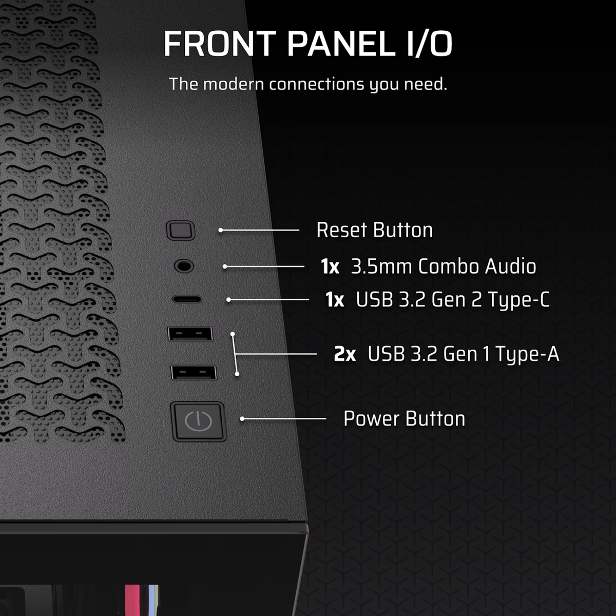 Corsair 3500X Lx-R RGB Icue Link Mid-Tower PC Case Black image 4