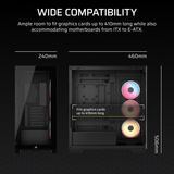 Corsair 3500X Lx-R RGB Icue Link Mid-Tower PC Case Black image 5