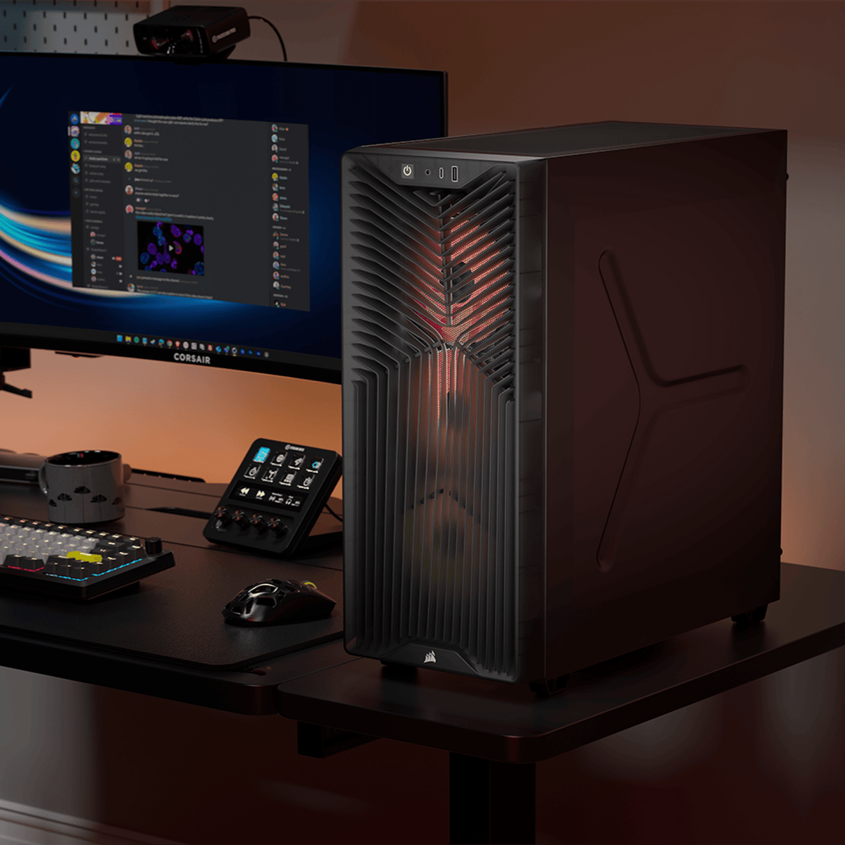 Corsair 3200D RS ARGB Mid-Tower PC Case Smoke image 5